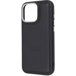 IN-P49OLC4/B [iPhone 16 Pro Max用 MagSafe対応 マグネットアクセサリー対応 衝撃吸収 バンパー オープンレザーケース/ブラック]