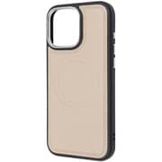 IN-P49OLC4/BE [iPhone 16 Pro Max用 MagSafe対応 マグネットアクセサリー対応 衝撃吸収 バンパー オープンレザーケース/シャイニーベージュ]