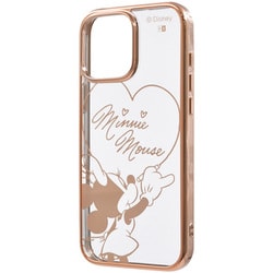 IN-DP49MCC1PG/MN25 [iPhone 16 Pro Max用 ディズニー/衝撃吸収 バンパー メタリック ハイブリッドケース/ミニーマウスサイン_メタリック]