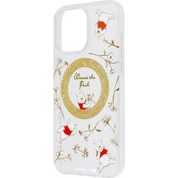 IN-DP49TC16/PO52 [iPhone 16 Pro Max用 ディズニー/ぴかてる MagSafe対応 マグネットアクセサリー対応 衝撃吸収 バンパー TPUソフトケース/プーさん_総柄3]