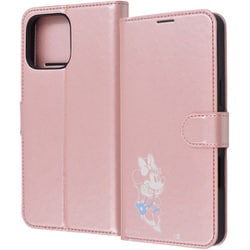 IJ-DP49ELC1P/MN24 [iPhone 16 Pro Max用 ディズニー/衝撃吸収 マグネットベルト シンプル 手帳型レザーケース/ミニーマウス_sitting2]