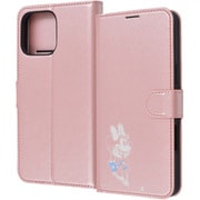 IJ-DP49ELC1P/MN24 [iPhone 16 Pro Max用 ディズニー/衝撃吸収 マグネットベルト シンプル 手帳型レザーケース/ミニーマウス_sitting2]
