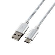 タイプC ケーブル USB-A to USB Type-C 1.5m ペット噛みつき対策 感電防止 断線しにくい ステンレス製 データ転送 充電ケーブル mofult ホワイト PET-ACMT15WH