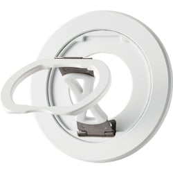 P-STRMKSLWH [スマホリング マグネット 360度回転 リング 着脱可能 スマホスタンド機能 薄型 フラット設計 縦置き/横置き 角度調整可 ワイヤレス充電可  ホワイト]