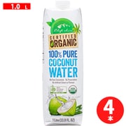 オーガニックココナッツウォーター 1L x 4本 無添加 Organic 100%pure coconut water