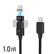 180°回転 マグネットコネクタケーブル Type-C to Type-C PD対応(100W) 1m ブラック FUSB-CCALM511BK
