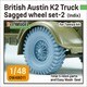 DW48011 1/48 WWII イギリス オースチンK2トラック用 タイヤセット （2）インディアタイプ （タミヤ用） [プラモデル用パーツ]
