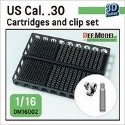 DM16002 1/16 WWII/現用 アメリカ .30cal空薬莢/リンクセット 各220個以上入 [プラモデル用パーツ]