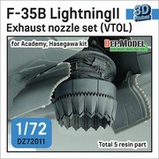 DZ72011 1/72 現用 アメリカ F-35BライトニングII用 エンジンノズルセット VTOL状態 （アカデミー/ハセガワ用） [プラモデル用パーツ]