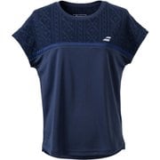 PURE SHORT SLEEVE SHIRT BWG4375 NV00 Mサイズ [テニス シャツ レディース]