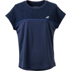 PURE SHORT SLEEVE SHIRT BWG4375 NV00 Lサイズ [テニス シャツ レディース]