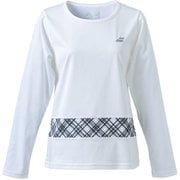 PURE LONG SLEEVE SHIRT BWP4577 WH00 Mサイズ [テニス シャツ レディース]