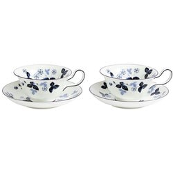 ストロベリー インクブルー ティーカップ＆ソーサー 200ml ペアセット ピオニー 国内正規品 1072185