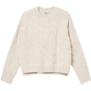 ケーブルセーター AIW24WKNI003 ZAFBA09 003 BEIGE A Sサイズ [アウトドア セーター レディース]