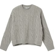 ケーブルセーター AIW24WKNI003 ZAFBA09 002 HeatherGrey Mサイズ [アウトドア セーター レディース]