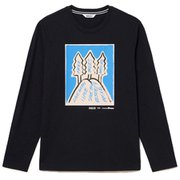 AIGLE for more trees チャリティ グラフィック 長袖Ｔシャツ #5 ZTHBB26 ノワール 002 Mサイズ [アウトドア カットソー メンズ]