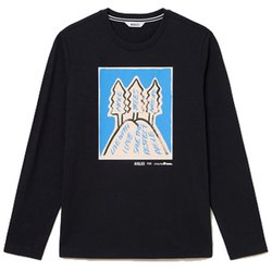 AIGLE for more trees チャリティ グラフィック 長袖Ｔシャツ #5 ZTHBB26 ノワール 002 Lサイズ [アウトドア カットソー メンズ]