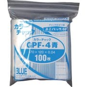 GP F-4 COLOR CHAKKU AO [ユニパック GP F-4 カラーチャック アオ 100枚入り]