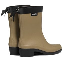 レディース　レインブーツ　焦茶　AIGLE  36 エーグル レディース レインブーツ ショート ブーツ ソフト