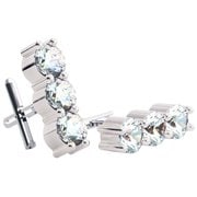 Honesty Triple Silver 3CZ-30-WH-SV [ランニング アクセサリ ピアス]
