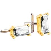 Honesty Gold Rectangle White CZ-63-WH [ランニング アクセサリ ピアス]
