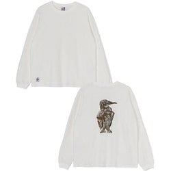 シンジロウタナカ オーバーサイズドBBLブラッシュドロングスリーブTシャツ SHINJIRO TANAKA Oversized BBL Blushed L/S T-Shirt CH01-2457 W001 White Mサイズ [アウトドア カットソー メンズ]