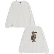 シンジロウタナカ オーバーサイズドBBLブラッシュドロングスリーブTシャツ SHINJIRO TANAKA Oversized BBL Blushed L/S T-Shirt CH01-2457 W001 White Lサイズ [アウトドア カットソー メンズ]