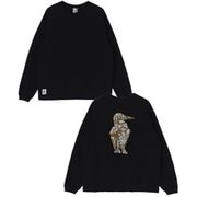 シンジロウタナカ オーバーサイズドBBLブラッシュドロングスリーブTシャツ SHINJIRO TANAKA Oversized BBL Blushed L/S T-Shirt CH01-2457 K001 Black Mサイズ [アウトドア カットソー メンズ]