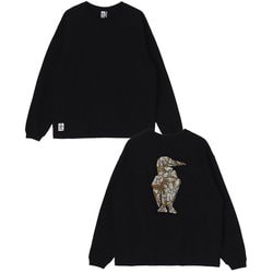 シンジロウタナカ オーバーサイズドBBLブラッシュドロングスリーブTシャツ SHINJIRO TANAKA Oversized BBL Blushed L/S T-Shirt CH01-2457 K001 Black Lサイズ [アウトドア カットソー メンズ]