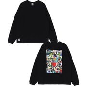 シンジロウタナカ オーバーサイズドリバースブラッシュドロングスリーブTシャツ SHINJIRO TANAKA Oversized Rebirth Blushed L/S T-Shirt CH01-2458 K001 Black XLサイズ [アウトドア カットソー メンズ]