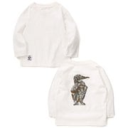 シンジロウタナカ キッズ オーバーサイズドBBLブラッシュドロングスリーブTシャツ SHINJIRO TANAKA Kid's Oversized BBL Blushed L/S T-Shirt CH21-1345 W001 White KMサイズ [アウトドア トップス 長袖 キッズ]