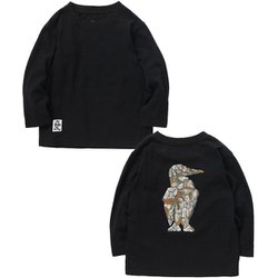 シンジロウタナカ キッズ オーバーサイズドBBLブラッシュドロングスリーブTシャツ SHINJIRO TANAKA Kid's Oversized BBL Blushed L/S T-Shirt CH21-1345 K001 Black KXLサイズ [アウトドア トップス 長袖 キッズ]