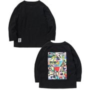 シンジロウタナカ キッズ オーバーサイズドリバースブラッシュドロングスリーブTシャツ SHINJIRO TANAKA Kid's Oversized Rebirth Blushed L/S T-Shirt CH21-1346 K001 Black KLサイズ [アウトドア トップス 長袖 キッズ]