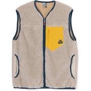ボンディングフリースノーカラーベスト Bonding Fleece No Collar Vest CH04-1433 G020 Lt.Gray Lサイズ [アウトドア ベスト メンズ]