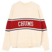 チャムスカレッジニットクルートップ CHUMS College Knit Crew Top CH12-1219 W001 White WLサイズ [アウトドア セーター レディース]