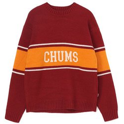 チャムスカレッジニットクルートップ CHUMS College Knit Crew Top CH12-1219 R026 Burgundy WMサイズ [アウトドア セーター レディース]