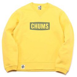 チャムスロゴクルートップ CHUMS Logo Crew CH00-1416 Y001 Yellow Lサイズ [アウトドア スウェット メンズ]