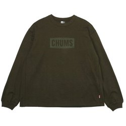 ヘビーウェイトチャムスロゴロングスリーブTシャツ Heavy Weight CHUMS Logo L/S T-Shirt CH01-2298 M032 Olive XLサイズ [アウトドア カットソー メンズ]