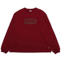 ヘビーウェイトチャムスロゴロングスリーブTシャツ Heavy Weight CHUMS Logo L/S T-Shirt CH01-2298 R026 Burgundy Mサイズ [アウトドア カットソー メンズ]
