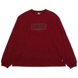 ヘビーウェイトチャムスロゴロングスリーブTシャツ Heavy Weight CHUMS Logo L/S T-Shirt CH01-2298 R026 Burgundy Lサイズ [アウトドア カットソー メンズ]