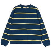 ヘビーウェイトボーダーロングスリーブTシャツ Heavy Weight Border L/S T-Shirt CH01-2449 A081 Blue/Yellow Mサイズ [アウトドア カットソー メンズ]