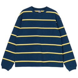 ヘビーウェイトボーダーロングスリーブTシャツ Heavy Weight Border L/S T-Shirt CH01-2449 A081 Blue/Yellow Lサイズ [アウトドア カットソー メンズ]