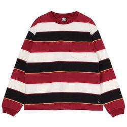 ヘビーウェイトボーダーロングスリーブTシャツ Heavy Weight Border L/S T-Shirt CH01-2449 R126 Burgundy/Black Lサイズ [アウトドア カットソー メンズ]