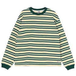 ヘビーウェイトボーダーロングスリーブTシャツ Heavy Weight Border L/S T-Shirt CH01-2449 M111 Green/Yellow Mサイズ [アウトドア カットソー メンズ]