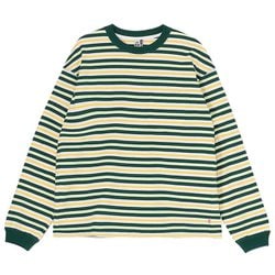 ヘビーウェイトボーダーロングスリーブTシャツ Heavy Weight Border L/S T-Shirt CH01-2449 M111 Green/Yellow Lサイズ [アウトドア カットソー メンズ]