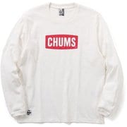 チャムスロゴブラッシュドロングスリーブTシャツ CHUMS Logo Brushed L/S T-Shirt CH01-2302 W057 White×Red Mサイズ [アウトドア カットソー メンズ]