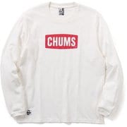 チャムスロゴブラッシュドロングスリーブTシャツ CHUMS Logo Brushed L/S T-Shirt CH11-2302 W057 White×Red WMサイズ [アウトドア カットソー レディース]