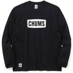 チャムスロゴブラッシュドロングスリーブTシャツ CHUMS Logo Brushed L/S T-Shirt CH01-2302 K071 Black×White Mサイズ [アウトドア カットソー メンズ]
