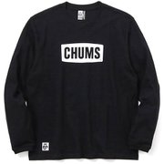 チャムスロゴブラッシュドロングスリーブTシャツ CHUMS Logo Brushed L/S T-Shirt CH01-2302 K071 Black×White Mサイズ [アウトドア カットソー メンズ]
