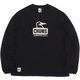 ブービーフェイスブラッシュドロングスリーブTシャツ Booby Face Brushed L/S T-Shirt CH11-2303 K084 Black x Greige WMサイズ [アウトドア カットソー レディース]